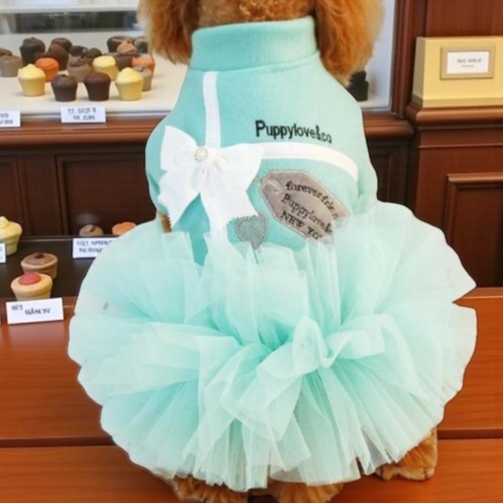 Puppy Love & Co. Tiffany Blue Princess Tutu Dress or Coat